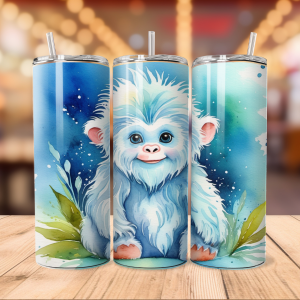 Baby Yeti Tumbler Wrap | Sasquatch png Free Tumbler Wraps PNG