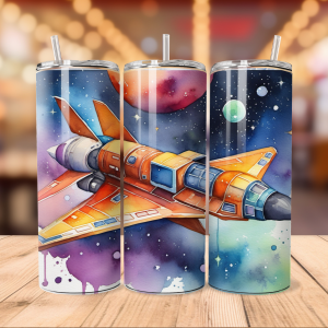 Free Spaceship Tumbler Wrap | Universe PNG Free Tumbler Wraps PNG