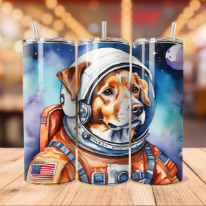 Free Dog Tumbler Wrap | Space PNG Free Tumbler Wraps PNG