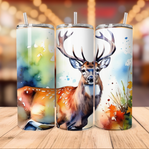 free deer tumbler wrap