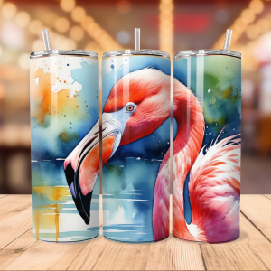 free flamingo tumbler wrap