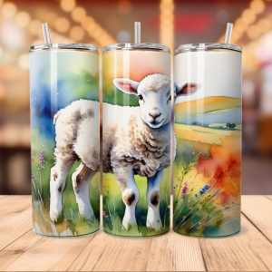 lamb tumbler wrap