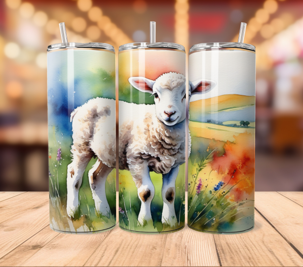 lamb tumbler wrap