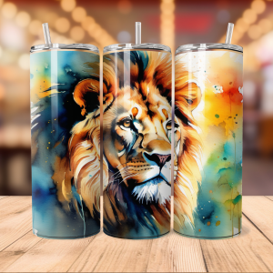 lion tumbler wrap