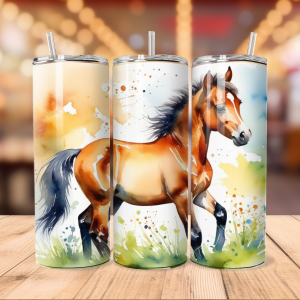 Adorable Horse | Animal Png Free Tumbler Wraps PNG