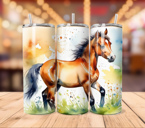 Adorable Horse | Animal Png Free Tumbler Wraps PNG