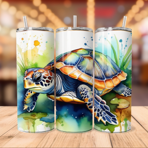 Adorable Turtle | Animal Png Free Tumbler Wraps PNG