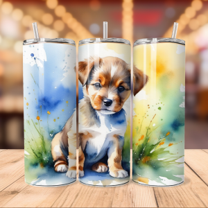 Adorable Puppy Dog Tumbler Wrap | Pet png Free Tumbler Wraps PNG