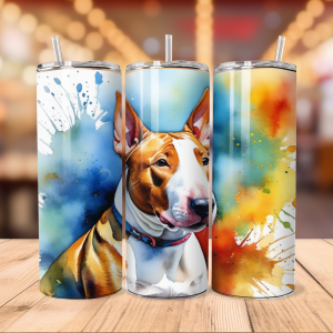 Bull Terrier Dog Tumbler Wrap | Pet png Free Tumbler Wraps PNG