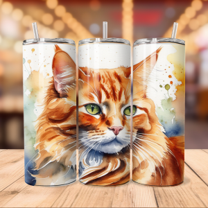 Ginger Cat Tumbler Wrap | Pet png Free Tumbler Wraps PNG