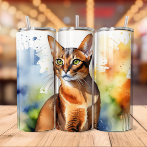 Abyssinian Cat Tumbler Wrap | Pet png Free Tumbler Wraps PNG