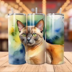 Burmese Cat Tumbler Wrap | Pet Png Free Tumbler Wraps PNG