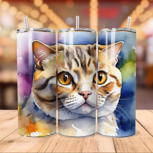 Scottish Fold Cat Tumbler Wrap | Dog Pet Png Free Tumbler Wraps PNG