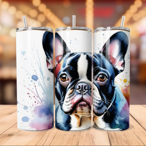 French Bulldog Tumbler Wrap | Dog Pet Png Free Tumbler Wraps PNG