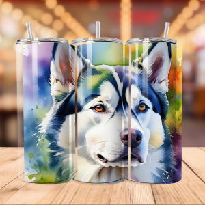 Siberian Husky Tumbler Wrap | Dog Pet Png Free Tumbler Wraps PNG