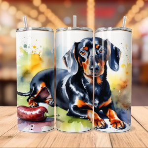 Dachshund Dog Tumbler Wrap Dog | Pet Png Free Tumbler Wraps PNG