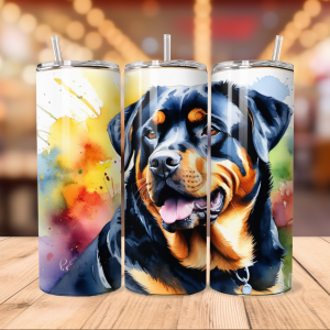 Rottweiler Dog Tumbler Wrap | Pet png Free Tumbler Wraps PNG