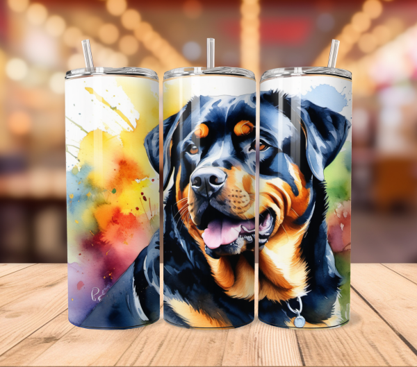 Rottweiler Dog Tumbler Wrap | Pet png Free Tumbler Wraps PNG