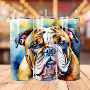 Bulldog Tumbler Wrap | Pet png Free Tumbler Wraps PNG