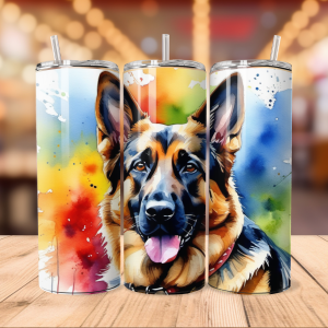 German Shephard Tumbler Wrap | Pet png Free Tumbler Wraps PNG