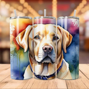 Golden Labrador Dog Tumbler Wrap | Pet png Free Tumbler Wraps PNG