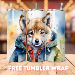 Free Wolf Tumbler Wrap PNG Free Tumbler Wraps PNG