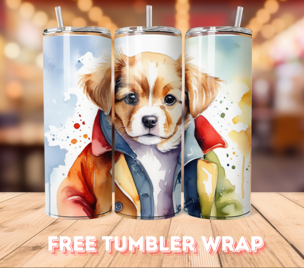 Free Dog Tumbler Wrap PNG Free Tumbler Wraps PNG