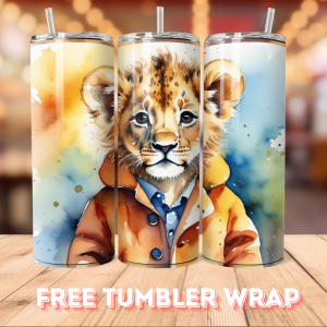 Free Lion Tumbler Wrap PNG Free Tumbler Wraps PNG