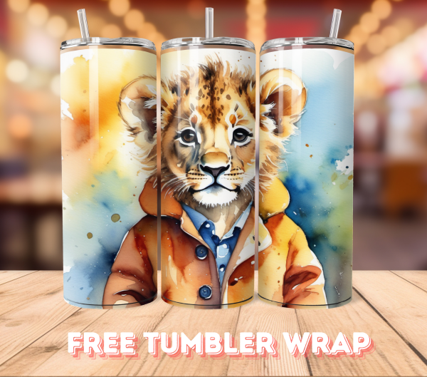 Free Lion Tumbler Wrap PNG Free Tumbler Wraps PNG