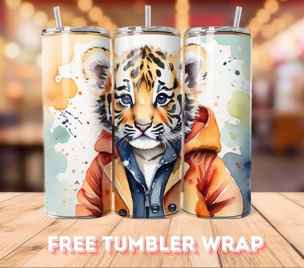 Free Tiger Tumbler Wrap PNG Free Tumbler Wraps PNG