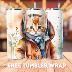 Free Cat Tumbler Wrap PNG Free Tumbler Wraps PNG