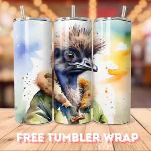 Free Emu Tumbler Wrap PNG Free Tumbler Wraps PNG